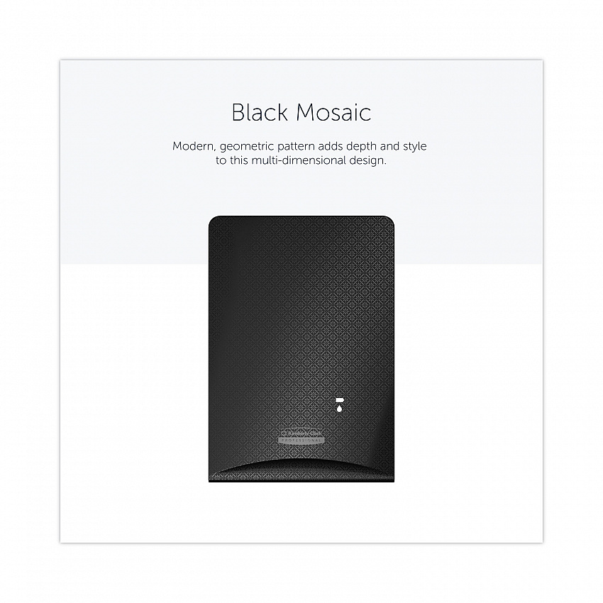 ICON Faceplate for Automatic Soap and Sanitizer Dispenser, 8.25 x 22 x 12.12, Black Mosaic (58784)