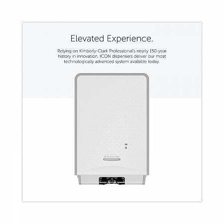 ICON Automatic Soap and Sanitizer Dispenser, 1.2 L, 8.06 x 14.18 x 4.75, White Mosaic (58714)