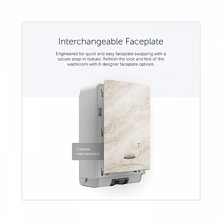 ICON Faceplate for Automatic Soap and Sanitizer Dispenser, 8.25 x 22 x 12.12, Warm Marble (58794)