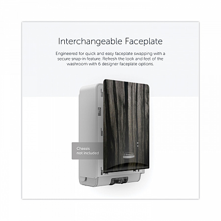 ICON Faceplate for Automatic Soap and Sanitizer Dispenser, 8.25 x 22 x 12.12, Ebony Woodgrain (58834)