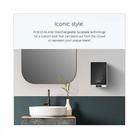 ICON Automatic Soap and Sanitizer Dispenser, 1.2 L, 8.06 x 14.18 x 4.75, Black Mosaic (58724)
