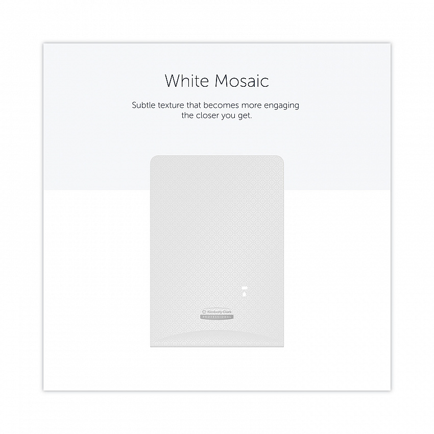 ICON Faceplate for Automatic Soap and Sanitizer Dispenser, 8.25 x 22 x 12.12, White Mosaic (58774)