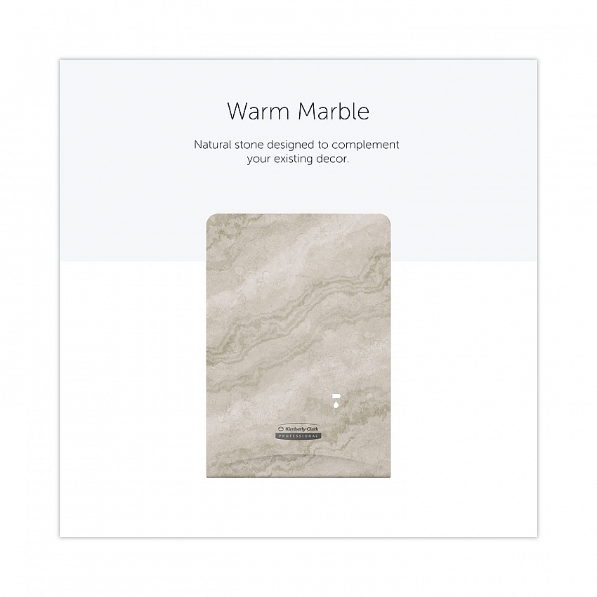 ICON Faceplate for Automatic Soap and Sanitizer Dispenser, 8.25 x 22 x 12.12, Warm Marble (58794)