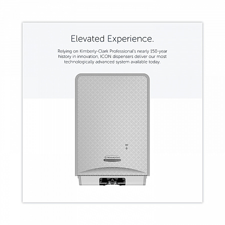 ICON Automatic Soap and Sanitizer Dispenser, 1.2 L, 8.06 x 14.18 x 4.75, Silver Mosaic (53694)