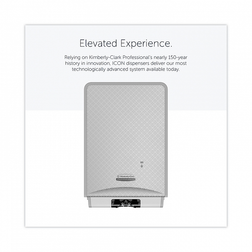 ICON Automatic Soap and Sanitizer Dispenser, 1.2 L, 8.06 x 14.18 x 4.75, Silver Mosaic (53694)