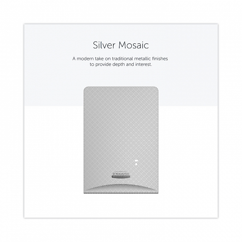 ICON Faceplate for Automatic Soap and Sanitizer Dispenser, 8.25 x 22 x 12.12, Silver Mosaic (58764)