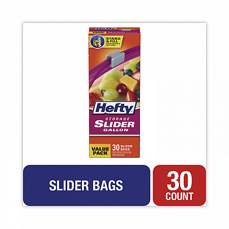 Slider Stand and Fill Food Storage Bags, Gallon, 10.56