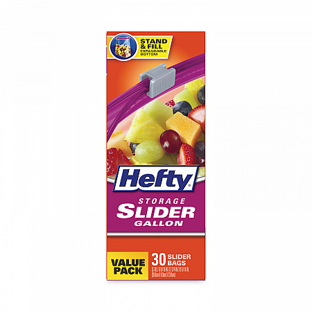 Slider Stand and Fill Food Storage Bags, Gallon, 10.56