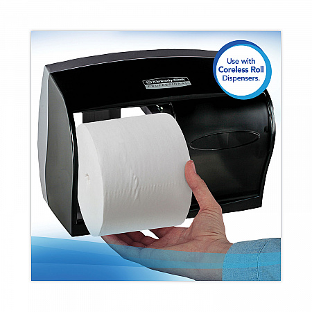 Essential Extra Soft Coreless Standard Roll Bath Tissue, Septic Safe, 2-Ply, White, 800 Sheets/Roll, 36 Rolls/Carton (07001)