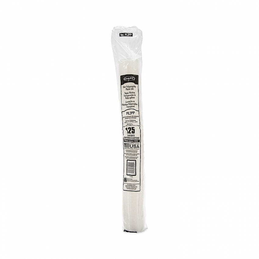 Portion/Souffle Cup Lids, Fits 1.5 oz to 2.5 oz Portion Containers, Plastic, Clear, 125/Sleeve, 20 Sleeves/Carton (PL2PP)