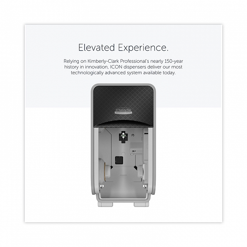 ICON Coreless Standard Roll Toilet Paper Dispenser, 7.18 x 13.37 x 7.06, Black Mosaic (58721)