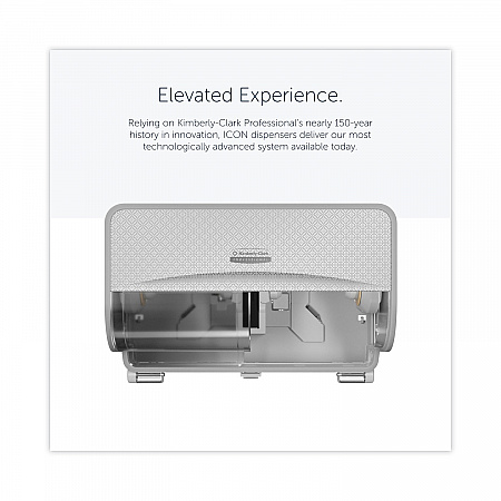 ICON Coreless Standard Roll Toilet Paper Dispenser, 8.43 x 13 x 7.25, Silver Mosaic (53698)