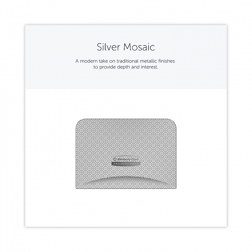 ICON Faceplate for Coreless Standard Roll Toilet Paper Dispenser, 4.25 x 6 x 1.5, Silver Mosaic (58761)