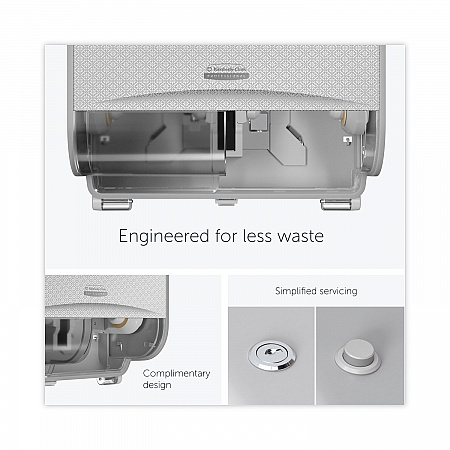 ICON Coreless Standard Roll Toilet Paper Dispenser, 8.43 x 13 x 7.25, Silver Mosaic (53698)