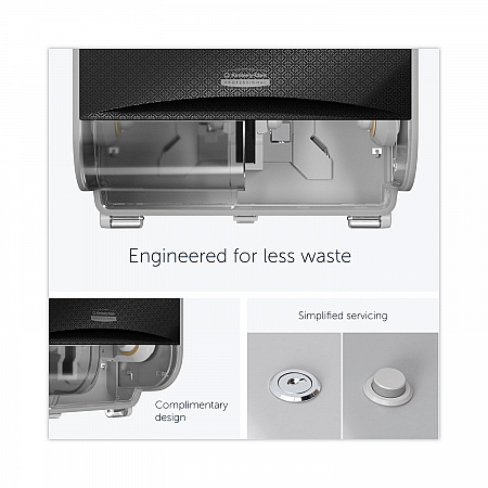 ICON Coreless Standard Roll Toilet Paper Dispenser, 8.43 x 13 x 7.25, Black Mosaic (58722)