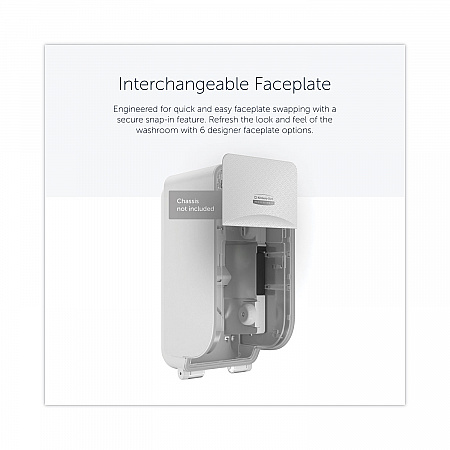 ICON Faceplate for Coreless Standard Roll Toilet Paper Dispenser, 4.25 x 6 x 1.5, White Mosaic (58771)