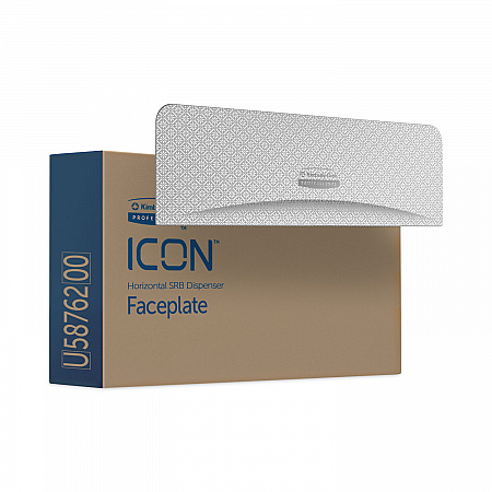ICON Faceplate for Coreless Standard Roll Toilet Paper Dispenser, 3.56 x 12 x 1.5, Silver Mosaic (58762)