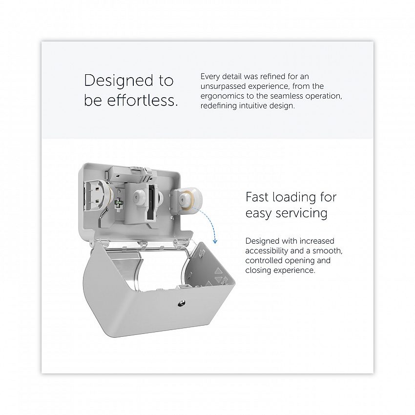 ICON Coreless Standard Roll Toilet Paper Dispenser, 8.43 x 13 x 7.25, White Mosaic (58712)