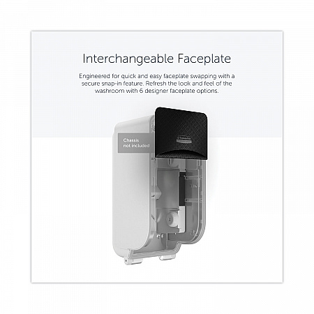 ICON Faceplate for Coreless Standard Roll Toilet Paper Dispenser, 4.25 x 6 x 1.5, Black Mosaic (58781)