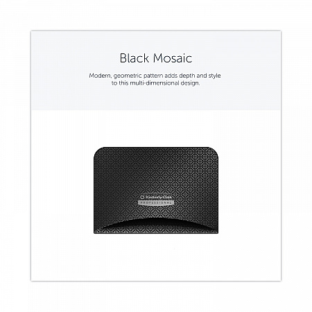 ICON Faceplate for Coreless Standard Roll Toilet Paper Dispenser, 4.25 x 6 x 1.5, Black Mosaic (58781)