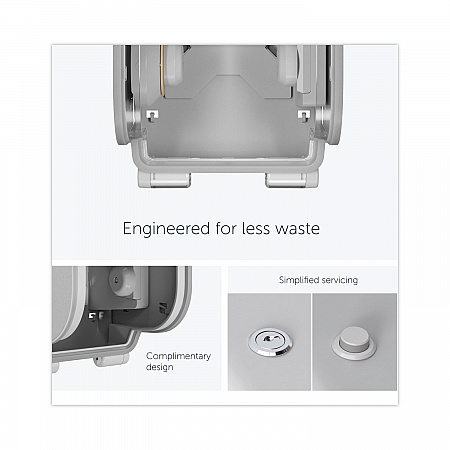ICON Coreless Standard Roll Toilet Paper Dispenser, 7.18 x 13.37 x 7.06, White Mosaic (58711)