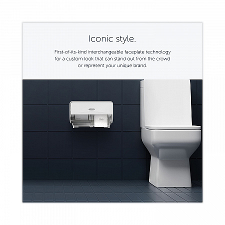 ICON Coreless Standard Roll Toilet Paper Dispenser, 8.43 x 13 x 7.25, Silver Mosaic (53698)