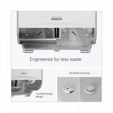 ICON Coreless Standard Roll Toilet Paper Dispenser, 8.43 x 13 x 7.25, White Mosaic (58712)