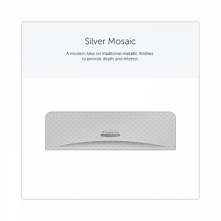ICON Faceplate for Coreless Standard Roll Toilet Paper Dispenser, 3.56 x 12 x 1.5, Silver Mosaic (58762)