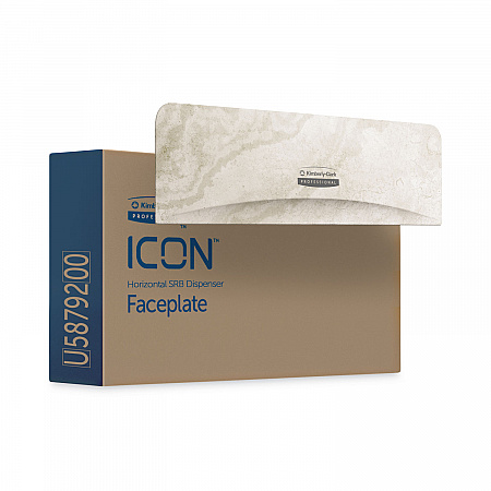 ICON Faceplate for Coreless Standard Roll Toilet Paper Dispenser, 3.56 x 12 x 1.5, Warm Marble (58792)