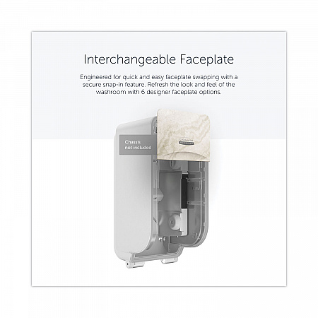 ICON Faceplate for Coreless Standard Roll Toilet Paper Dispenser, 4.25 x 6 x 1.5, Warm Marble (58791)