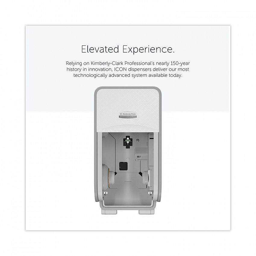 ICON Coreless Standard Roll Toilet Paper Dispenser, 7.18 x 13.37 x 7.06, White Mosaic (58711)