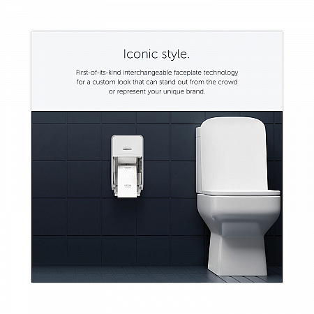ICON Coreless Standard Roll Toilet Paper Dispenser, 7.18 x 13.37 x 7.06, White Mosaic (58711)