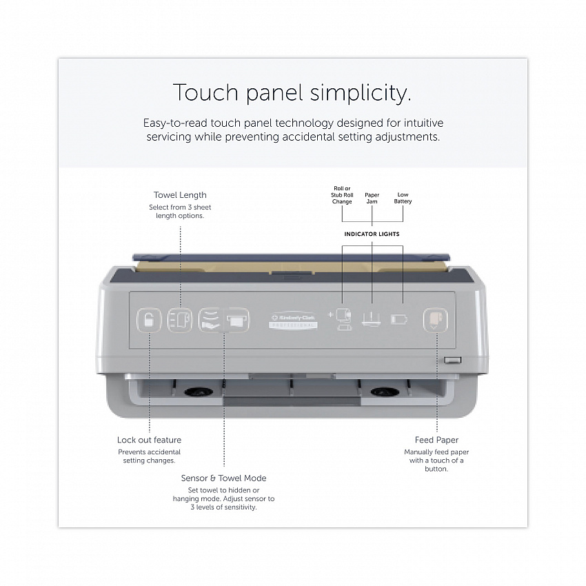 ICON Automatic Roll Towel Dispenser, 20.12 x 16.37 x 13.5, Brushed Gray (54254)