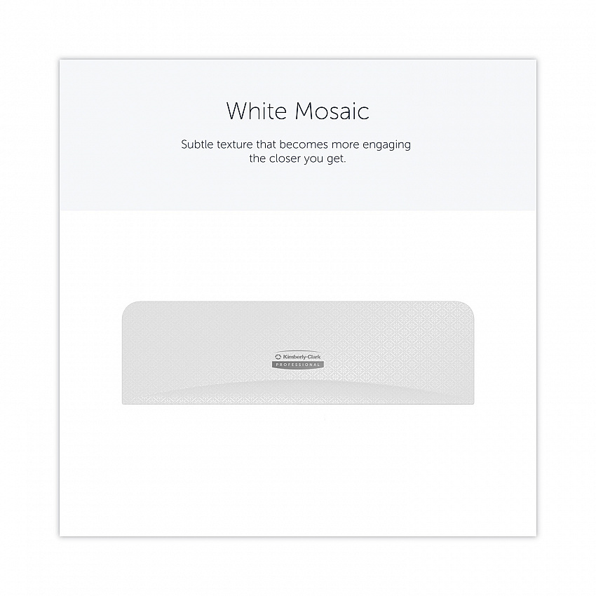 ICON Faceplate for Coreless Standard Roll Toilet Paper Dispenser, 3.56 x 12 x 1.5, White Mosaic (58772)