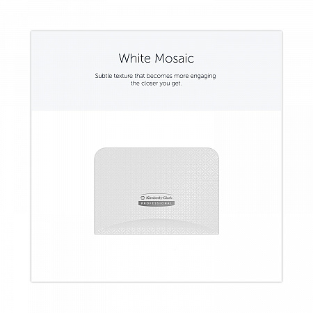 ICON Faceplate for Coreless Standard Roll Toilet Paper Dispenser, 4.25 x 6 x 1.5, White Mosaic (58771)