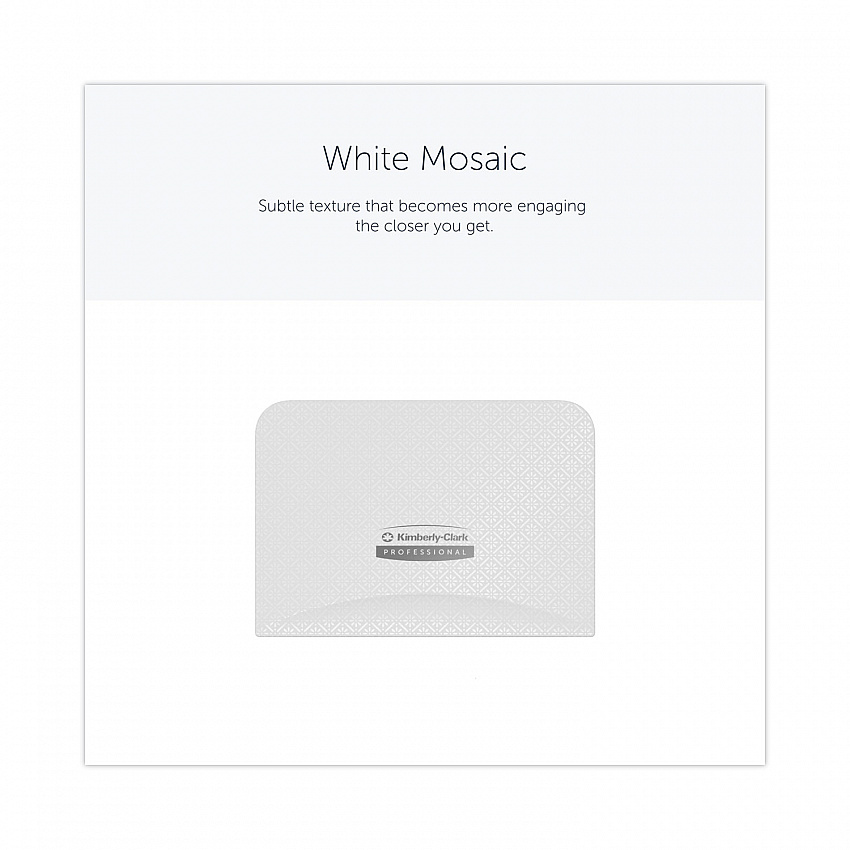 ICON Faceplate for Coreless Standard Roll Toilet Paper Dispenser, 4.25 x 6 x 1.5, White Mosaic (58771)