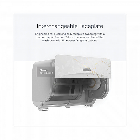 ICON Faceplate for Coreless Standard Roll Toilet Paper Dispenser, 3.56 x 12 x 1.5, Cherry Blossom (58822)