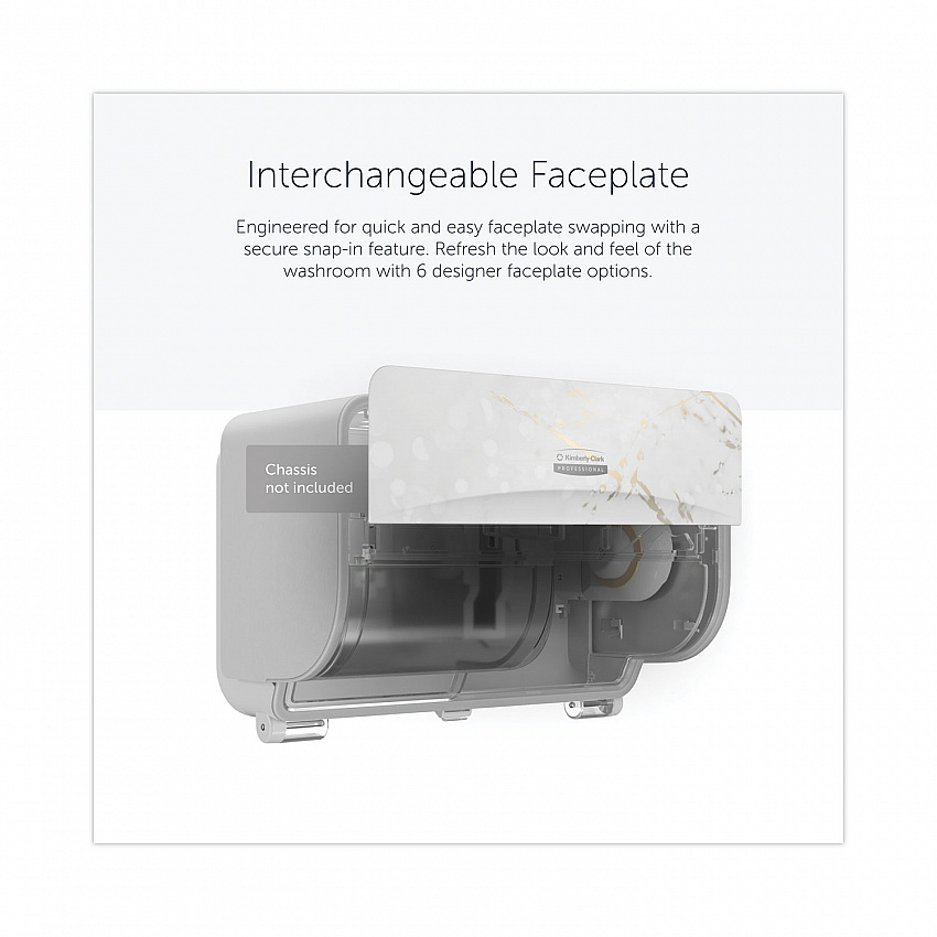 ICON Faceplate for Coreless Standard Roll Toilet Paper Dispenser, 3.56 x 12 x 1.5, Cherry Blossom (58822)