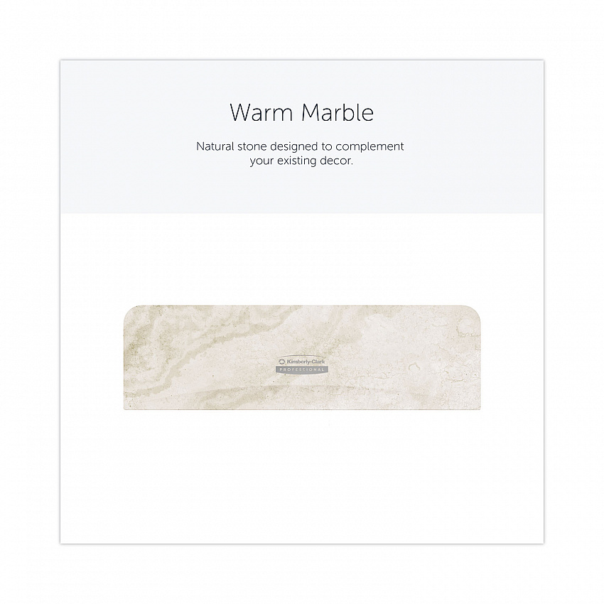 ICON Faceplate for Coreless Standard Roll Toilet Paper Dispenser, 3.56 x 12 x 1.5, Warm Marble (58792)