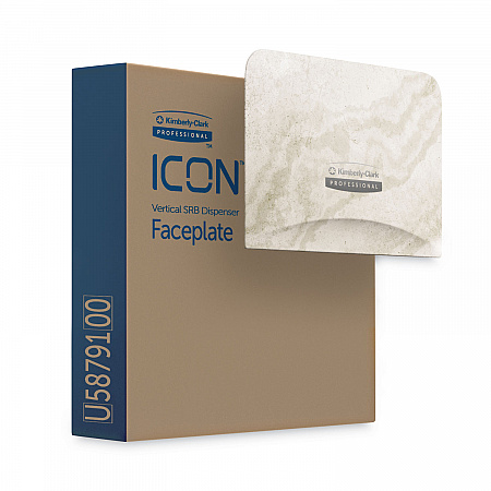 ICON Faceplate for Coreless Standard Roll Toilet Paper Dispenser, 4.25 x 6 x 1.5, Warm Marble (58791)