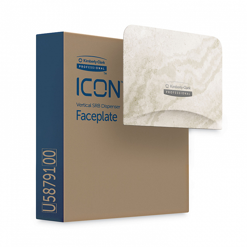 ICON Faceplate for Coreless Standard Roll Toilet Paper Dispenser, 4.25 x 6 x 1.5, Warm Marble (58791)