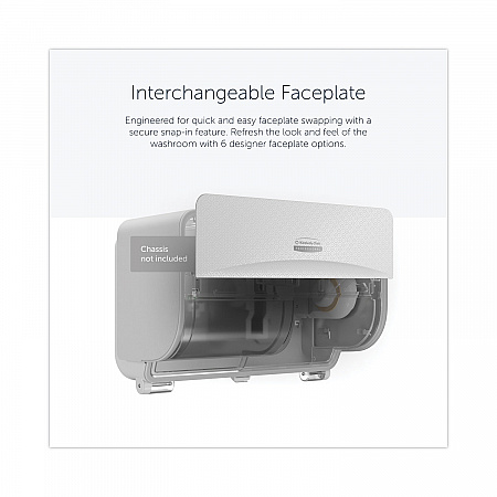 ICON Faceplate for Coreless Standard Roll Toilet Paper Dispenser, 3.56 x 12 x 1.5, White Mosaic (58772)