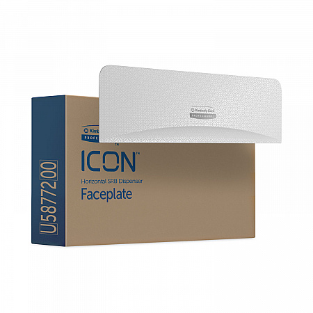 ICON Faceplate for Coreless Standard Roll Toilet Paper Dispenser, 3.56 x 12 x 1.5, White Mosaic (58772)