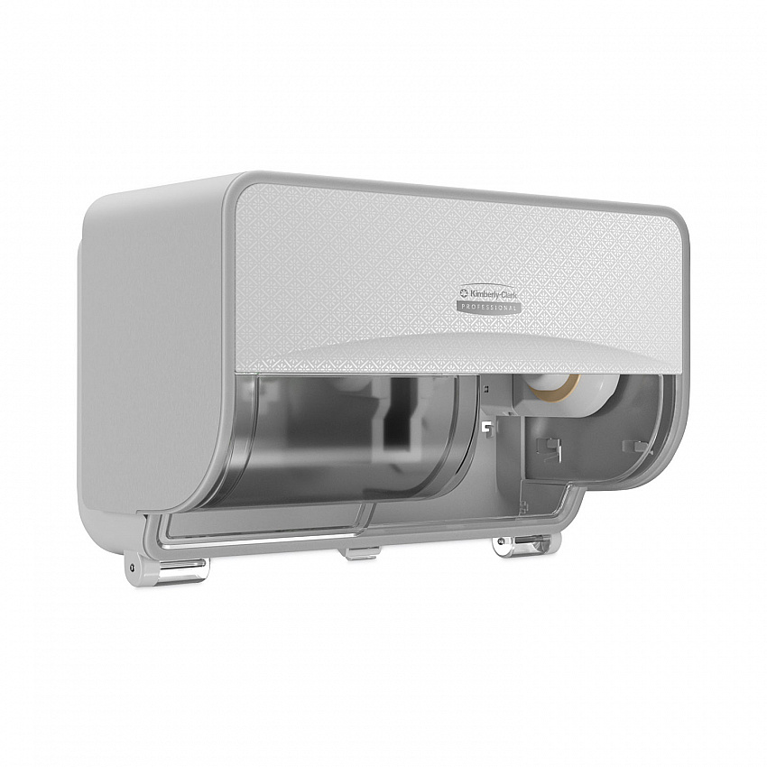 ICON Coreless Standard Roll Toilet Paper Dispenser, 8.43 x 13 x 7.25, White Mosaic (58712)