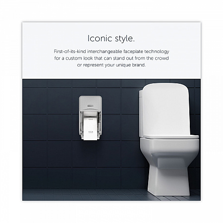 ICON Coreless Standard Roll Toilet Paper Dispenser, 7.18 x 13.37 x 7.06, Silver Mosaic (53696)