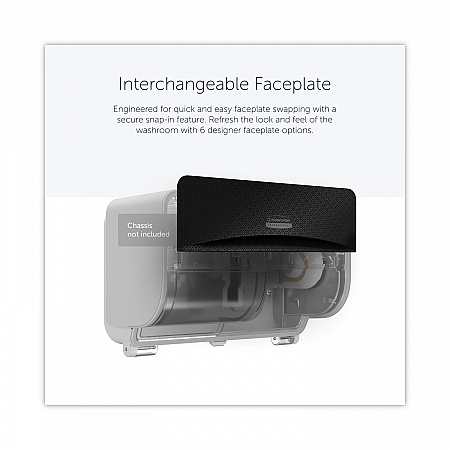 ICON Faceplate for Coreless Standard Roll Toilet Paper Dispenser, 3.56 x 12 x 1.5, Black Mosaic (58782)
