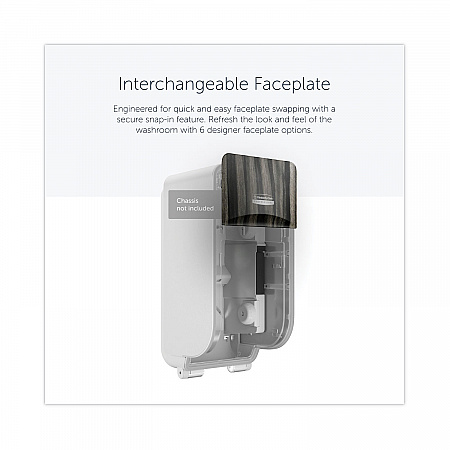 ICON Faceplate for Coreless Standard Roll Toilet Paper Dispenser, 4.25 x 6 x 1.5, Ebony Woodgrain (58831)