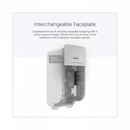 ICON Faceplate for Coreless Standard Roll Toilet Paper Dispenser, 4.25 x 6 x 1.5, Silver Mosaic (58761)