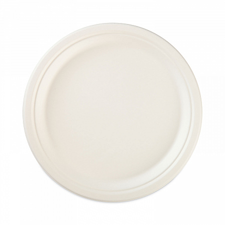 ECOSAVE Tableware, Plate, Sugarcane, 6.75