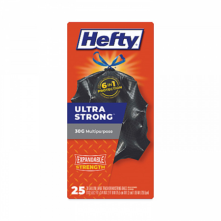 Ultra Flex Waste Bags, Drawstring, 30 gal, 1.05 mil, 6